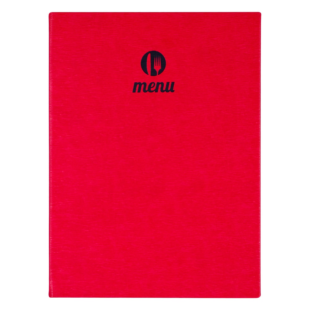 Portamenú con 4 fundas A4 Eclipse Granate Makro Professional