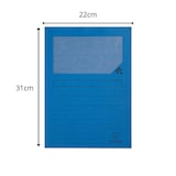 thumbnail of Exacompta - Réf. 50102E - Carton de 400 chemises à fenêtre Forever® 120 g/m²- dim 22 x 31 cm pour A4 - couleur bleu vif