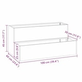 thumbnail of vidaXL Gartenblumentopf Schwarz 100 x 60 x 45 cm Stahl