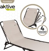 thumbnail of Tumbona plegable multiposición crema Aktive