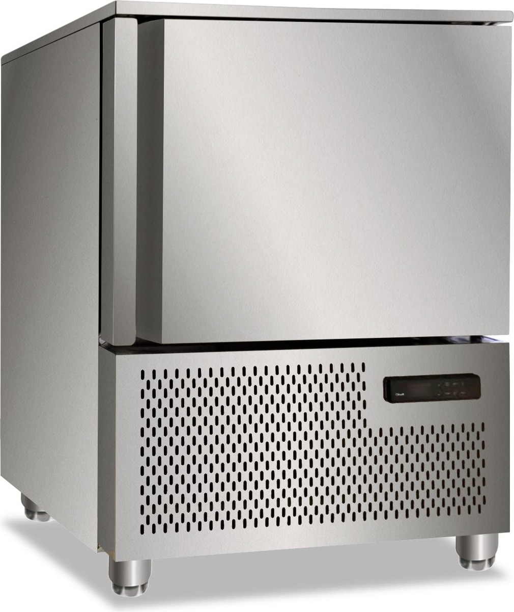 Schockfroster 5 GN1/1 Schalen. Elektronischer Thermostat. Kernfühler. Temperatur -40°C/+8°C. Abmessungen (BxTxH) 76x73x85 cm. EkoFrost BLF05