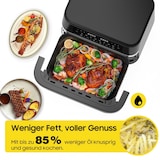 thumbnail of Heißluftfritteuse XXL mit 2 Kammern, Airfryer Doppelkammer mit Sichtfenster & Beleuchtung, LED Touch, 8 Programme, 2950W, Trennwand, öl-frei
