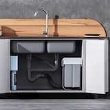 thumbnail of WellHome - Abfalleimer unter der Spüle mit Bodenbefestigung für die Küche, 3 x 8 l, manuelle Entnahme