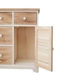 thumbnail of Rebecca Mobili Kommode, 4 Schubladen und 1 Tür aus Holz, braun und weiß