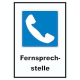 thumbnail of Fernsprech­stelle Telefon Symbol und Text A0 Rückseite selbstklebend