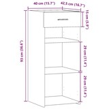 thumbnail of vidaXL Sideboard Betongrau 40x42,5x93 cm Holzwerkstoff