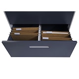 thumbnail of Armário de arquivo suspenso HWC-A10, armário de arquivo, armário de escritório, armário de aço, A4 bloqueável ~ 103x76x46cm cinzento-escuro cinzento