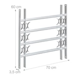 thumbnail of Relaxdays Fenstergitter Einbruchschutz, ausziehbar, für außen, Stahl, 600 x 700-1050 mm, Sicherheitsgitter, grau