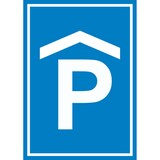 thumbnail of P Parkhaus Parkgarage Schild A1 Rückseite selbstklebend