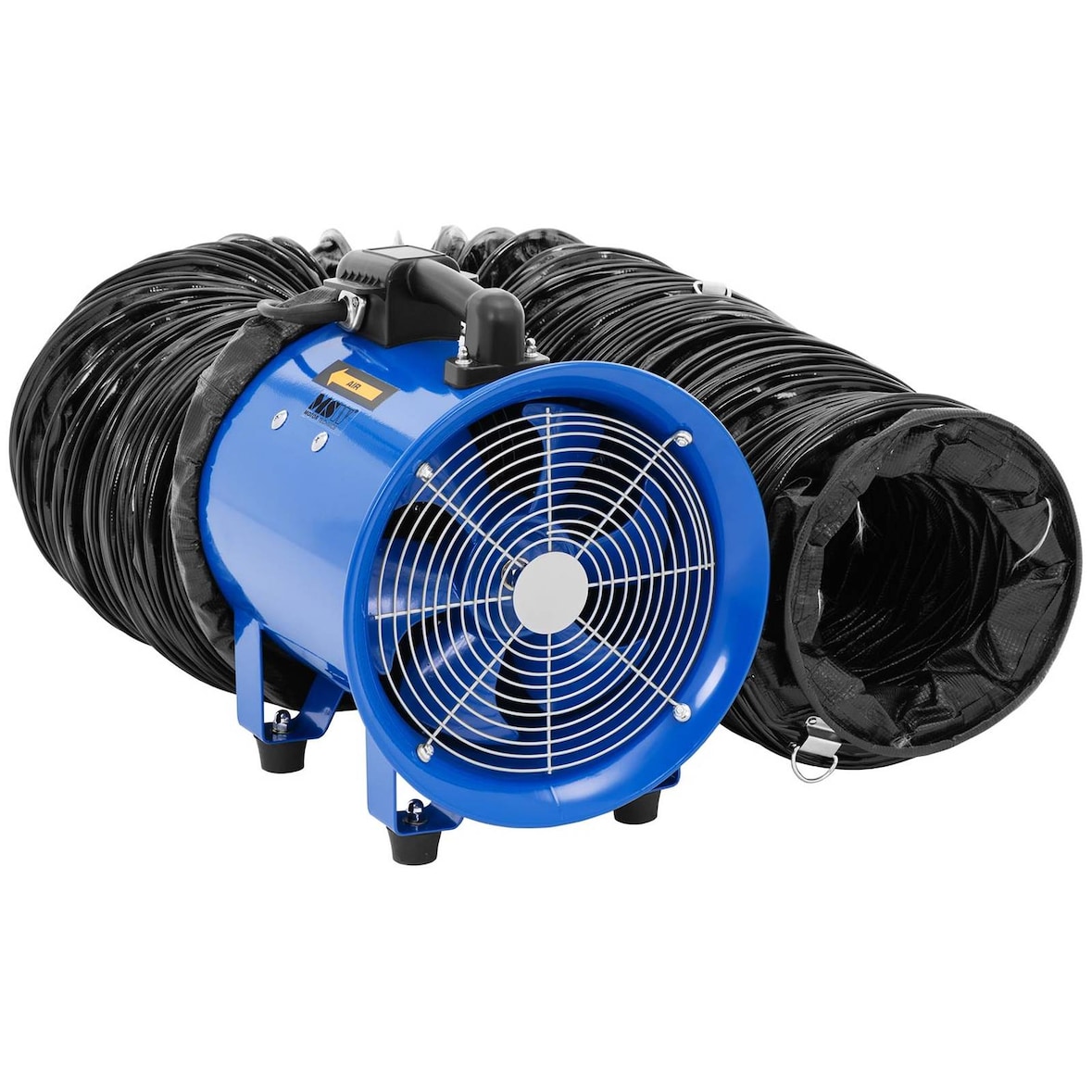 MSW - Bouwventilator - 2700 m³/h - Ø 280 mm - 10 m slang