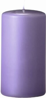 thumbnail of Flachkopf-Stumpenkerzen Lavendel-Lilac 100 x Ø 90 mm, 4 Stück