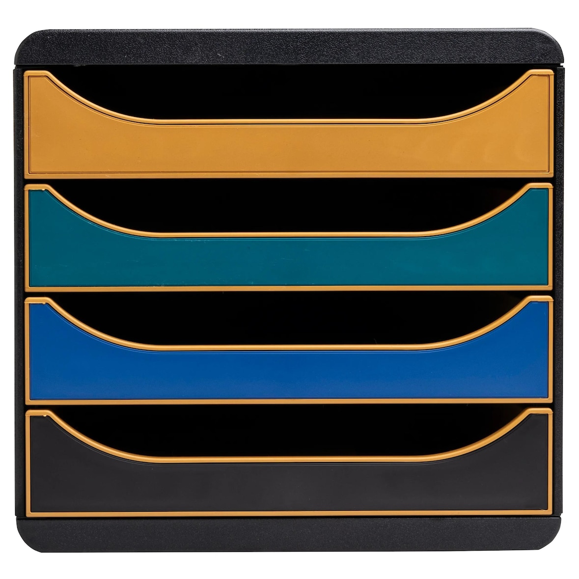 Exacompta - Réf. 310505D - BIG-BOX NeoDeco - Caisson 4 tiroirs  - Dimensions extérieures : Prof. 34,7 x l 27,8 x H 26,7 cm