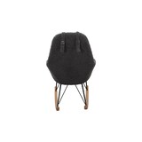 thumbnail of SalesFever Schaukelstuhl mit Kopfkissen | Bezug Teddyfell | Kufen Massiv-Holz | Gestell Metall schwarz | B 67 x T 105 x H 106,5 cm | grau