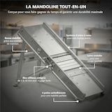 thumbnail of Louis tellier -  Mandoline inox professionnelle avec chariot -  3 & 10 mm -  20638CHB
