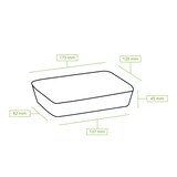 thumbnail of greenbox - Zuckerrohr Schalen 17 x 12 x 5 cm, 500 ml, rechteckig, 1000 St.