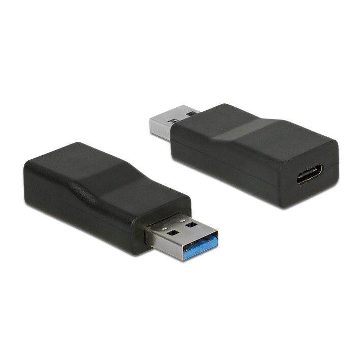 Delock Konverter USB 3.1 Gen 2 Typ-A Stecker > USB Type-C™ Buchse Aktiv schwarz