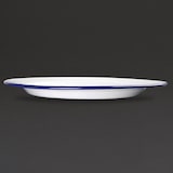 thumbnail of Olympia emaillierte Essteller weiß-blau 30cm, Packungsinhalt: 6 Stück