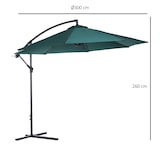thumbnail of Ombrellone da Giardino Decentrato Ø3m in Metallo e Poliestere Verde