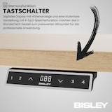 thumbnail of Bisley E-WonderTech elektrisch höhenverstellbarer Schreibtisch 160x60 cm in Schwarz/Walnuss - Elektrischer Tisch höhenverstellbar mit Memory-Funktion