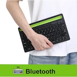 thumbnail of Teclado Inalámbrico portátil con Bluetooth Ranura para Teléfono Móvil, Tableta Compatible con Ordenador portatil, PC (Negro)