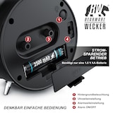 thumbnail of BEARWARE Wecker analog, laut, ohne Ticken, Retro-Design