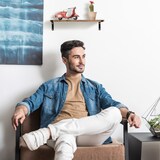 thumbnail of Relaxdays Wandregal industrial, 2er Set, Ablagebretter, BxT: 48 x 15,5 cm, Metall & Holzoptik, Hängeregal, braun/schwarz