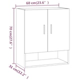 thumbnail of vidaXL Wandschrank Betongrau 60x31x70 cm Holzwerkstoff