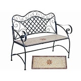 thumbnail of Bank Metallbank Gartenbank Parkbank Sitzbank Garten Balkon Terrasse Mosaik