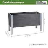 thumbnail of Hochbeet 98 x 40 x 59 cm 100 Liter Holzoptik robust witterungsbeständig grau