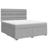 thumbnail of vidaXL Boxspringbett mit Matratze Hellgrau 180x200 cm Stoff