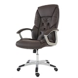 thumbnail of Profi-Bürostuhl L42 XXL, Chefsessel Drehstuhl, 150kg belastbar Kunstleder ~ braun