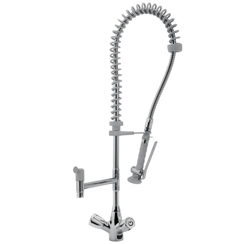 Douchette inox + robinet avec groupe mélangeur - Diamond