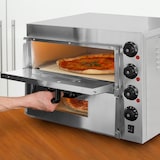 thumbnail of VERTES Gastro-pizzaoven met dubbele ovenruimte, vuurvaste steen, 3000 W, timerfunctie en verlichting, tot 350 °C