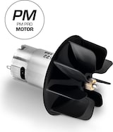 Ein Motor mit einem Lüfterrad.