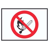 thumbnail of Feuer und offenes Licht verboten Symbol Schild A4 (210x297mm)