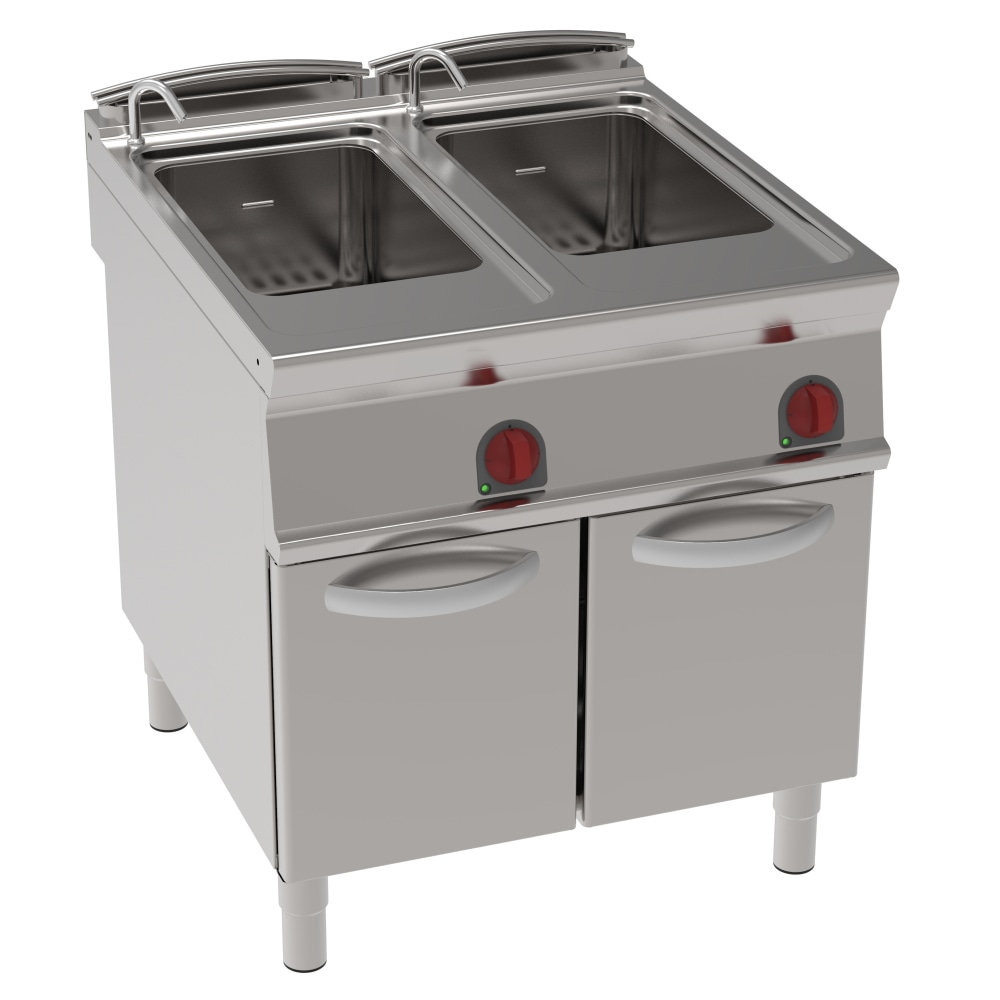 Elektrische pastakoker 40+40 liter 2 deuren - 800x900x900 mm - 18000 W 400/3V - 39102613 Eurast