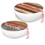 thumbnail of 2-tlg. Couchtisch-Set Halbkugel Altholz | vidaXL : Farbe - Weiss
