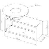 thumbnail of brasero traditionnel corten 103 double cuve