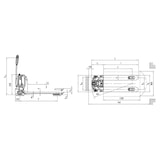 thumbnail of Elektrohubwagen Eleqtra 1200 kg Lithium Batterie 1150 x 540 mm