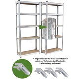 thumbnail of Schwerlastregal 170x75x30 cm 2er Set Steckregal Lagerregal