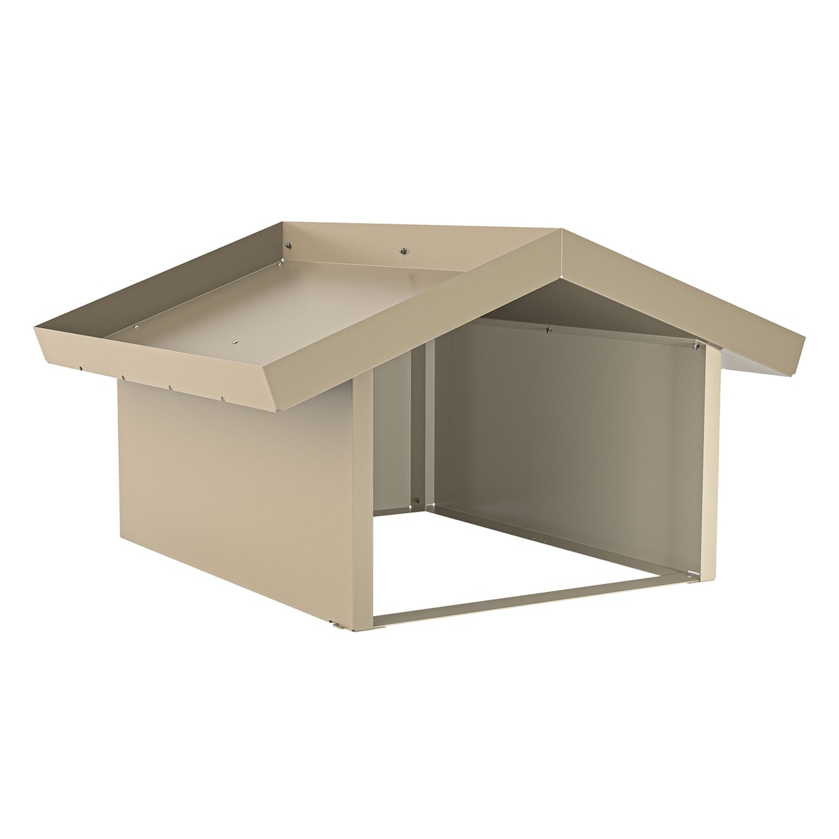 hiyard Garage Mähroboter Mährobotergarage Unterstand Rasenroboter Überdachung perlbeige RAL 1035 / rostbraun