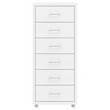 thumbnail of vidaXL Aktenschrank mit Rollen Weiß 28x41x69 cm Metall