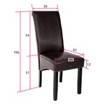 thumbnail of tectake Silla de comedor ergonómica  marrón - 401294