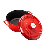 thumbnail of Cacerola de hierro fundido Combisteel con tapa Ø24 en color rojo