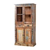 thumbnail of SIT Möbel Kleurrijke antieke houten kast | 2 laden, 4 deuren | B 90 x D 40 x H 180 cm | 09108-98 | Serie RIVERBOAT