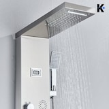 thumbnail of BERND | Premium douchepaneel Regendouche RVS | Geborsteld zilver Massagedouche Douchesysteem | Mengkraan Douchegarnituur Douchesysteem