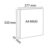 thumbnail of Exacompta 51826E 10x Ringbuch, 2 Ringe 25mm Rücken 47mm Rücken und 3 Außen- und 2 Innenhüllen, 32x27,7cm für DIN A4 MAXI - Kreacover - Weiß
