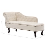 thumbnail of Chaise Longue Blanc Crème Similicuir