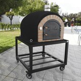 thumbnail of MF - Holzbackofen für den Außenbereich Modell GRAN CANARIA (Bordeaux - 80 x 80 x 170 cm) – Isoliert mit Kork und 3 Keramikmatten