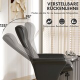 thumbnail of Relaxsessel mit Hocker Schwarz 69x71x104 cm drehbar 360 Grad mit Liegefunktion bis 135 Grad ergonomisch gepolstert bis 150 kg